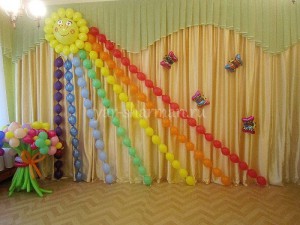 Украшение зала шарами в Ярославле