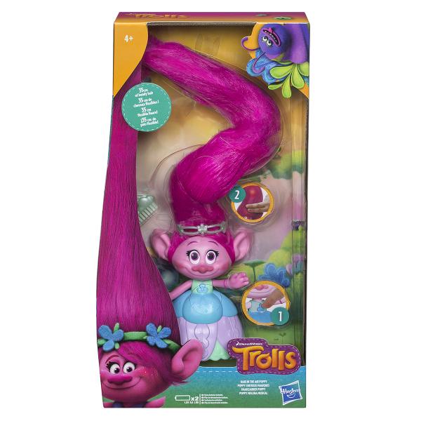 ФИГУРКА «РОЗОЧКА С СУПЕР ДЛИННЫМИ ПОДНИМАЮЩИМИСЯ ВОЛОСАМИ», Trolls