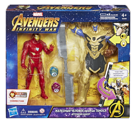 Игровой набор Avengers Железный Человек против Таноса